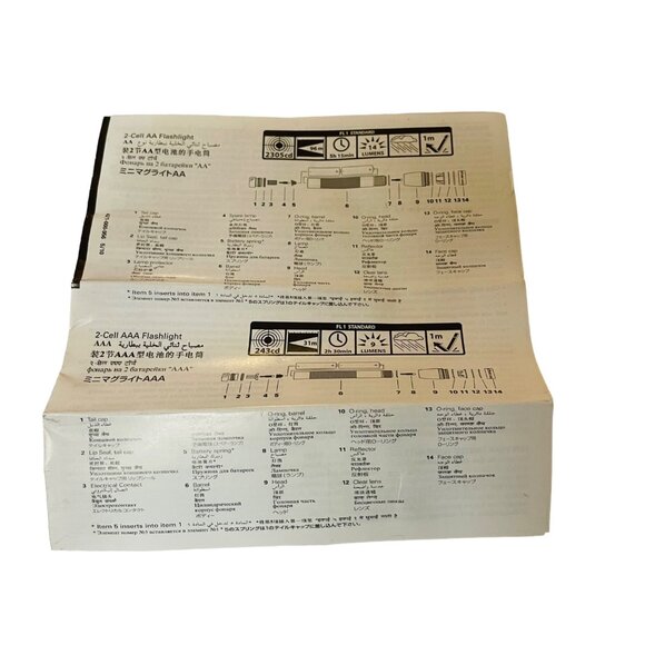 Mini Maglite 2-Cell AAA Flashlight Blue With Case & Manual - Picture 7 of 9